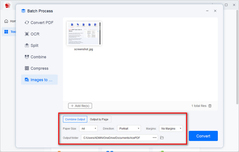 customize the pdf settings