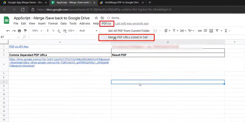 apps script and pdf.co 
