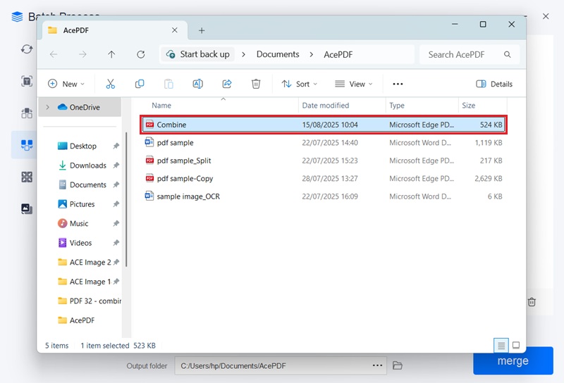 check merged pdf