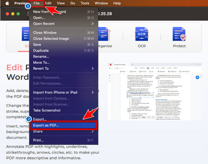 convert image screenshot  to pdf on preview app