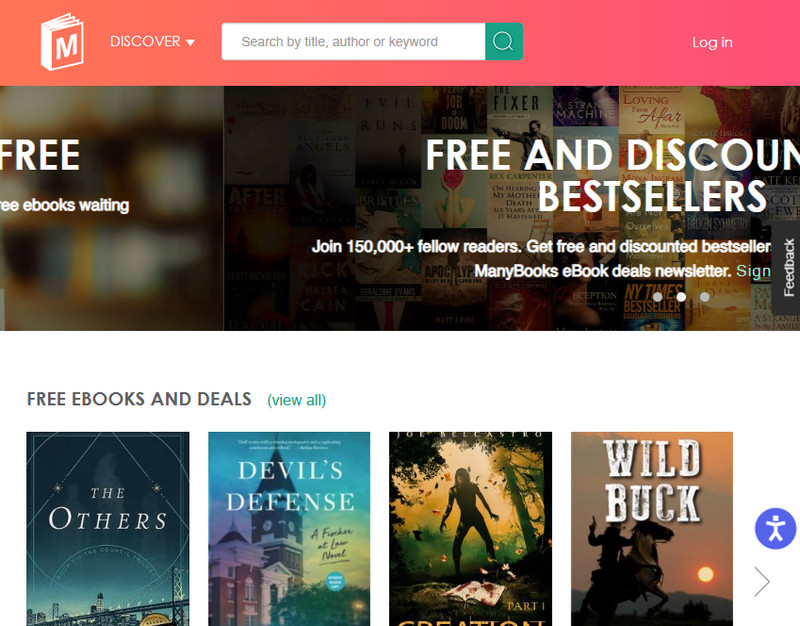 manybooks homepage