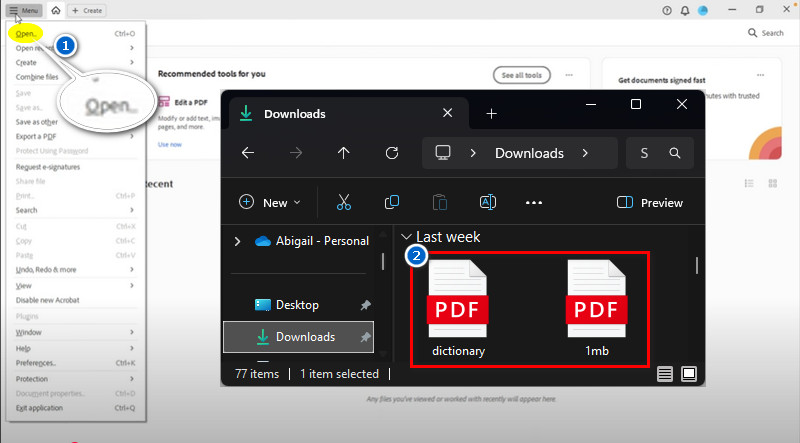 upload pdf on adobe acrobat