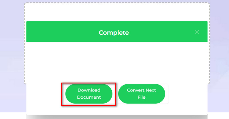 download and check the converted file