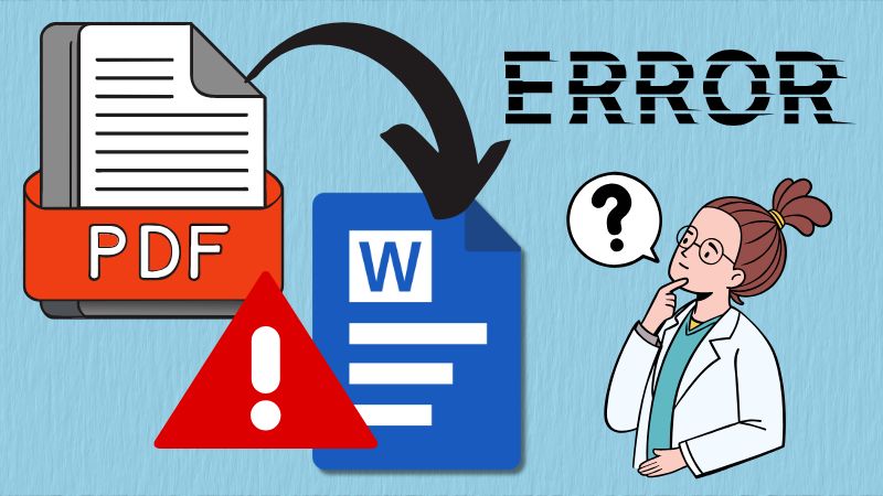 causes of the pdf to word conversion issue