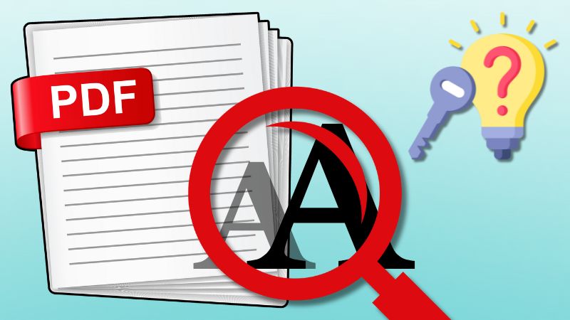 best practices when finding fonts in pdf files