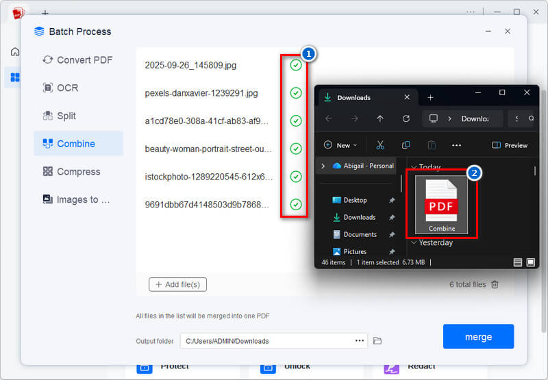 view the output pdf file
