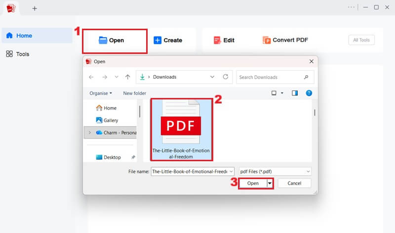 open pdf file on acepdf