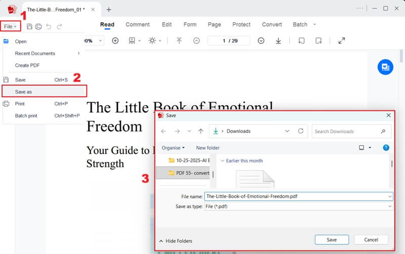save file as pdf