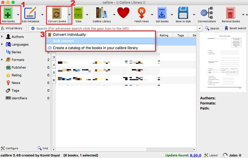 convert books in calibre