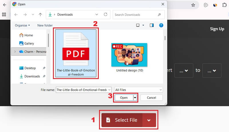 upload pdf file