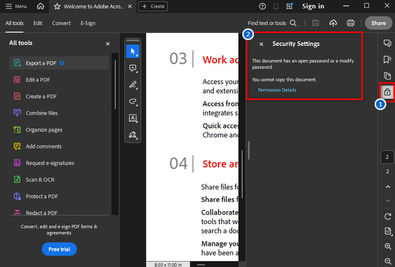 go to security settings