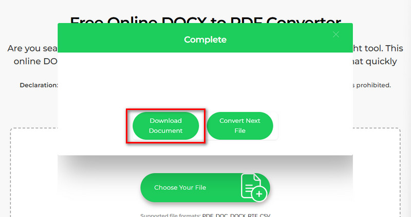 download the file and view the converted file