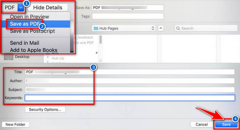 save the images as pdf